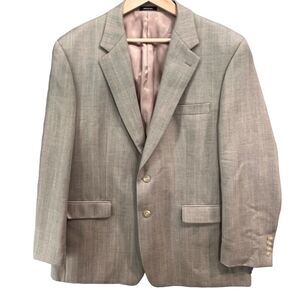 Lauren Ralph Lauren Blazer 46R Brown Wool Sport Coat Classic Two Button Jacket